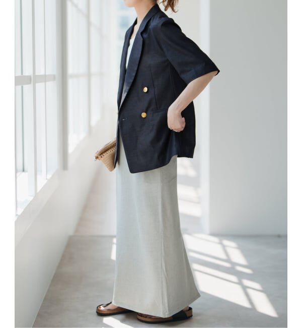 Spick and Span「《一部店舗+WEB限定 / 追加2》ドライクロスハーフスリーブジャケット」|テーラードジャケット|