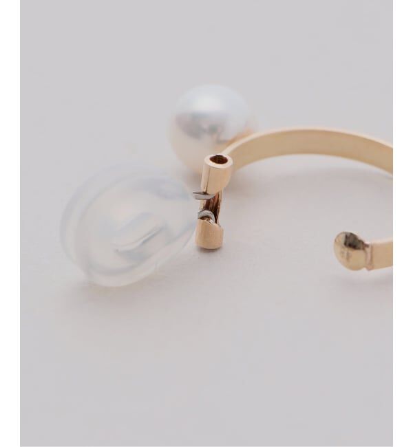 Lilas by Spick&Span「6mmパールフープカフイヤリング K10（片耳）」|イヤリング|