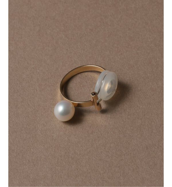 Lilas by Spick&Span「6mmパールフープカフイヤリング K10（片耳）」|イヤリング|