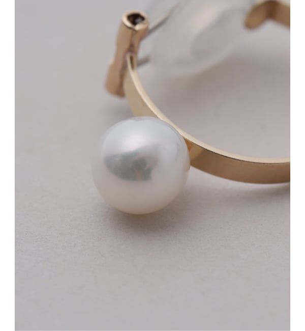 Lilas by Spick&Span「6mmパールフープカフイヤリング K10（片耳）」|イヤリング|