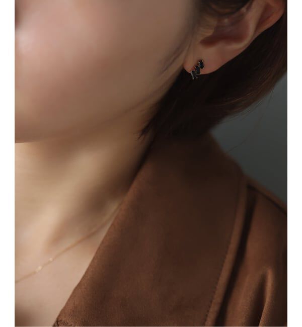 Lilas by Spick&Span「セミトーンオニキスピアス K10(両耳)」|ピアス|