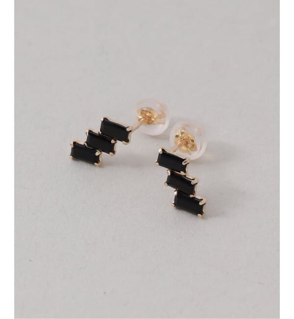 Lilas by Spick&Span「セミトーンオニキスピアス K10(両耳)」|ピアス|
