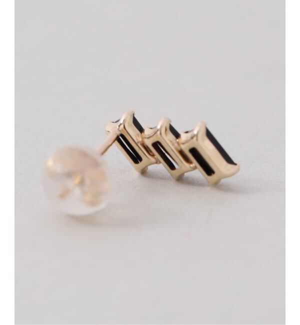 Lilas by Spick&Span「セミトーンオニキスピアス K10(両耳)」|ピアス|