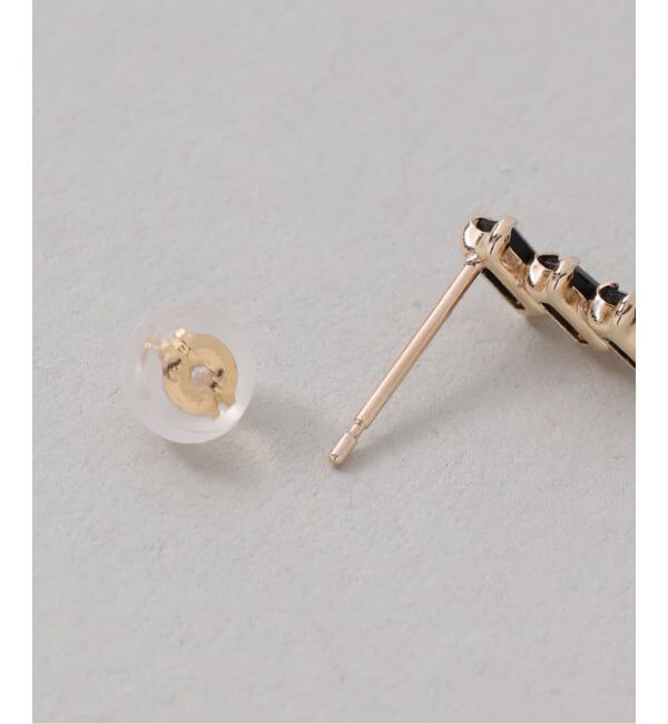 Lilas by Spick&Span「セミトーンオニキスピアス K10(両耳)」|ピアス|