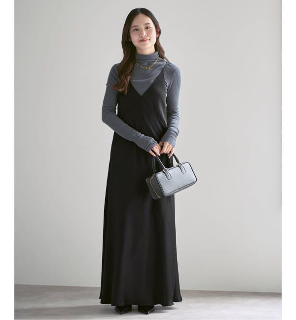 NOBLE「《26SS先行予約》サテンアジャストキャミワンピース」|ワンピース|