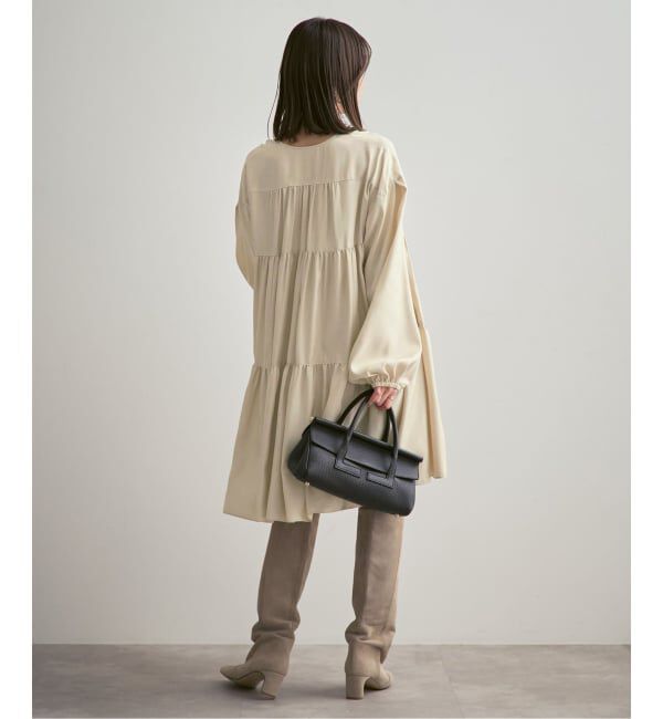 NOBLE「《26SS先行予約》ヴィンテージツイルギャザーミニワンピース」|ワンピース|