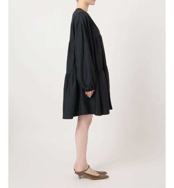 NOBLE「《26SS先行予約》ヴィンテージツイルギャザーミニワンピース」|ワンピース|