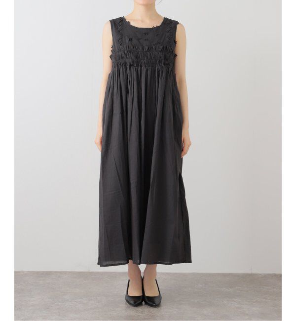  「【洗える】3D刺繍ノースリワンピース」|ワンピース|