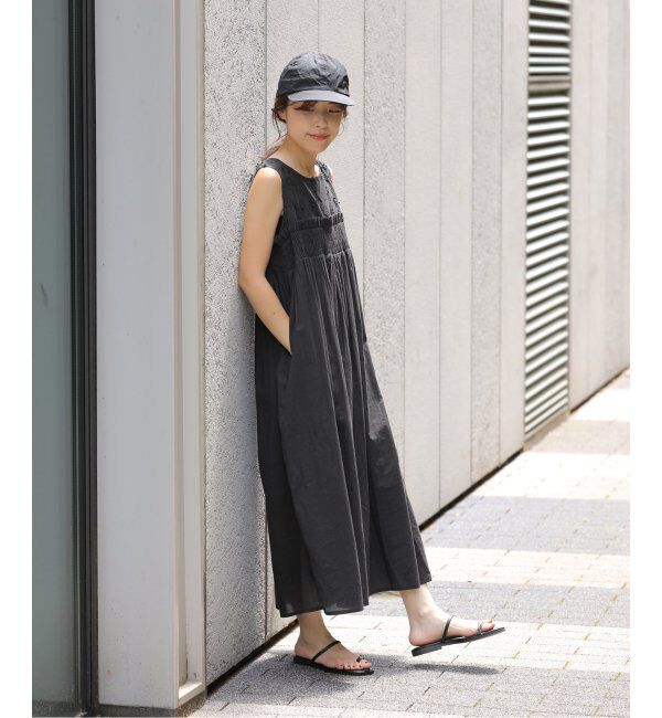  「【洗える】3D刺繍ノースリワンピース」|ワンピース|