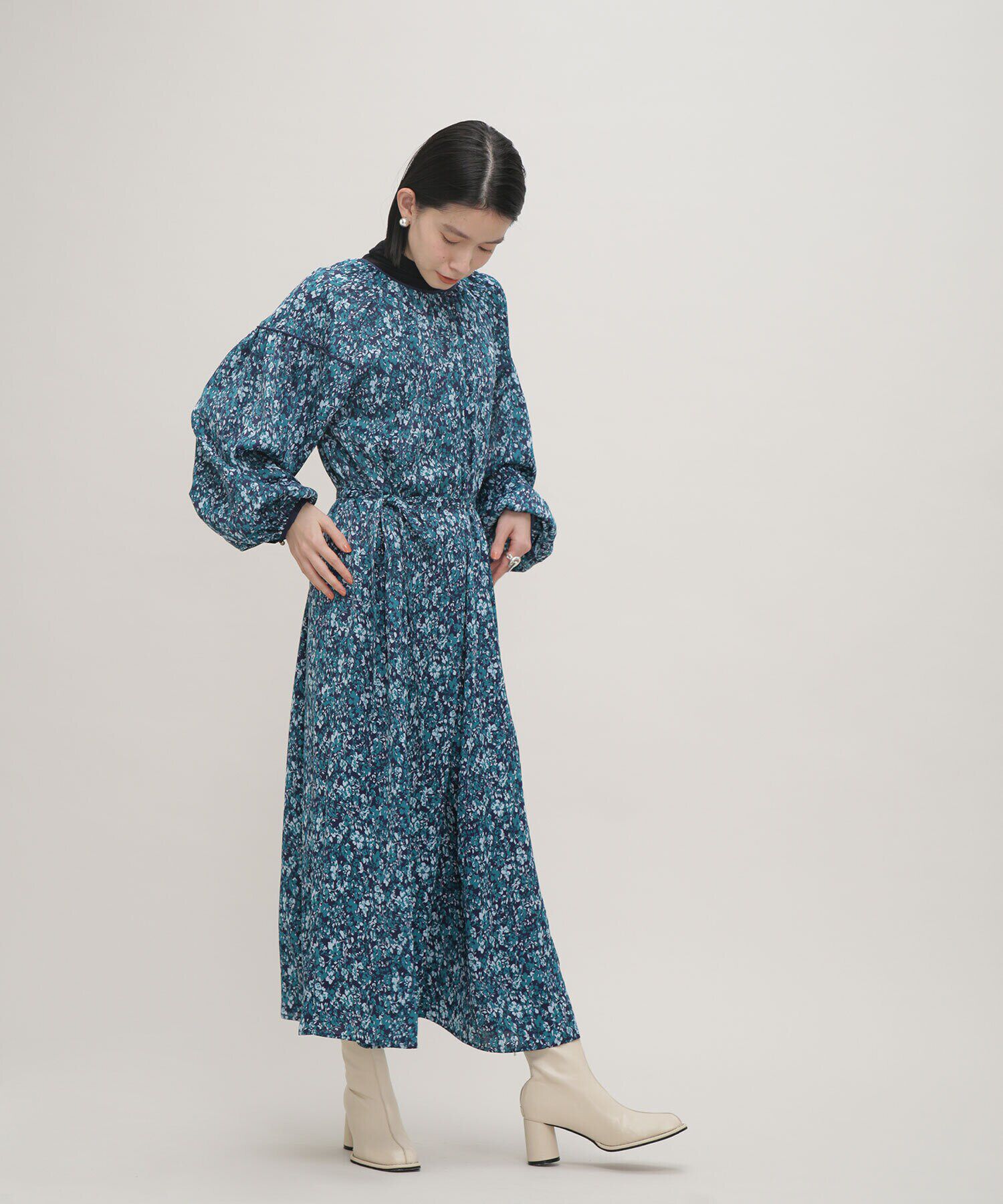 nano･universe「LB.03/ボタニカルプリントワンピース」|ワンピース|グリーン