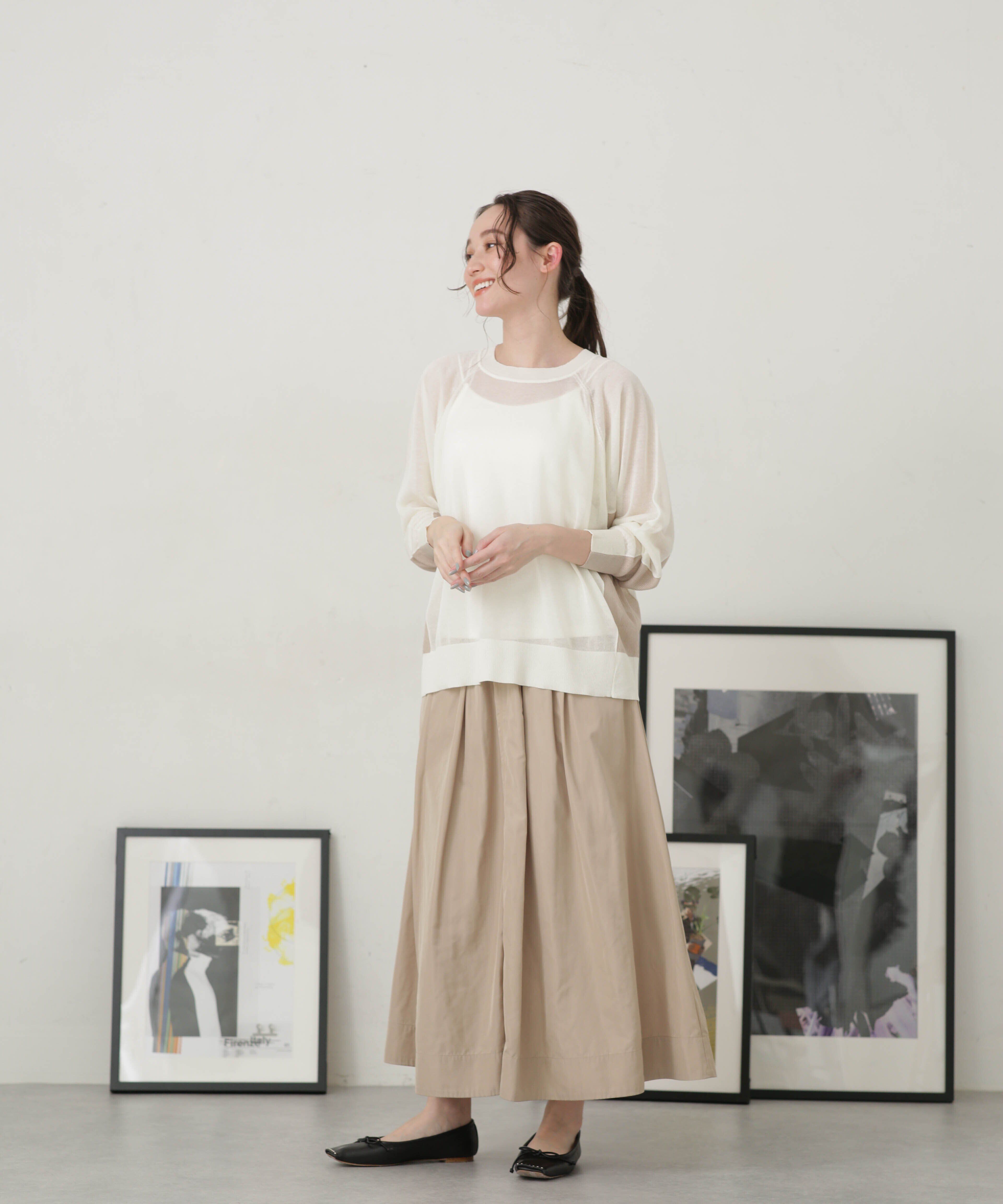 nano･universe「LB.04/タフタギャザーボリュームスカート」|スカート|