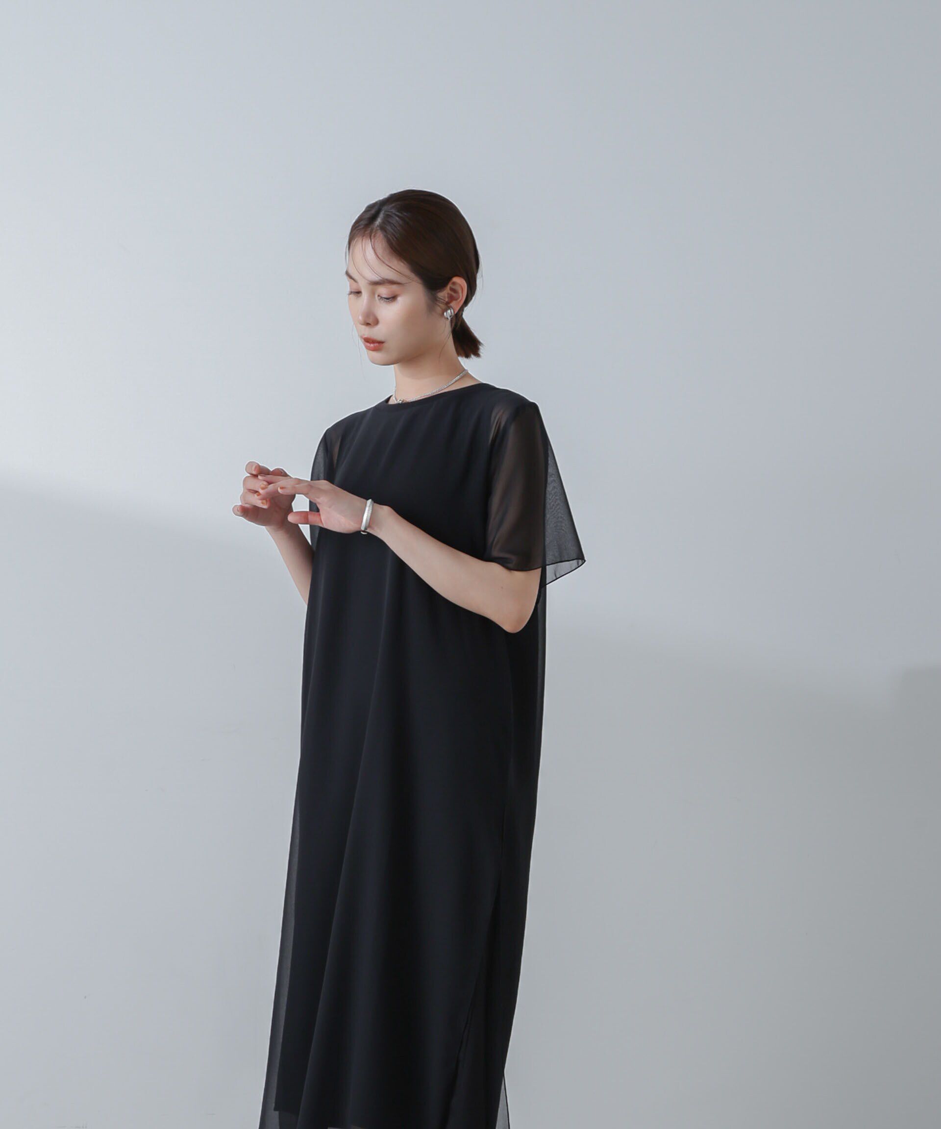 nano･universe「シアーコンビワンピース」|ワンピース|ブラック