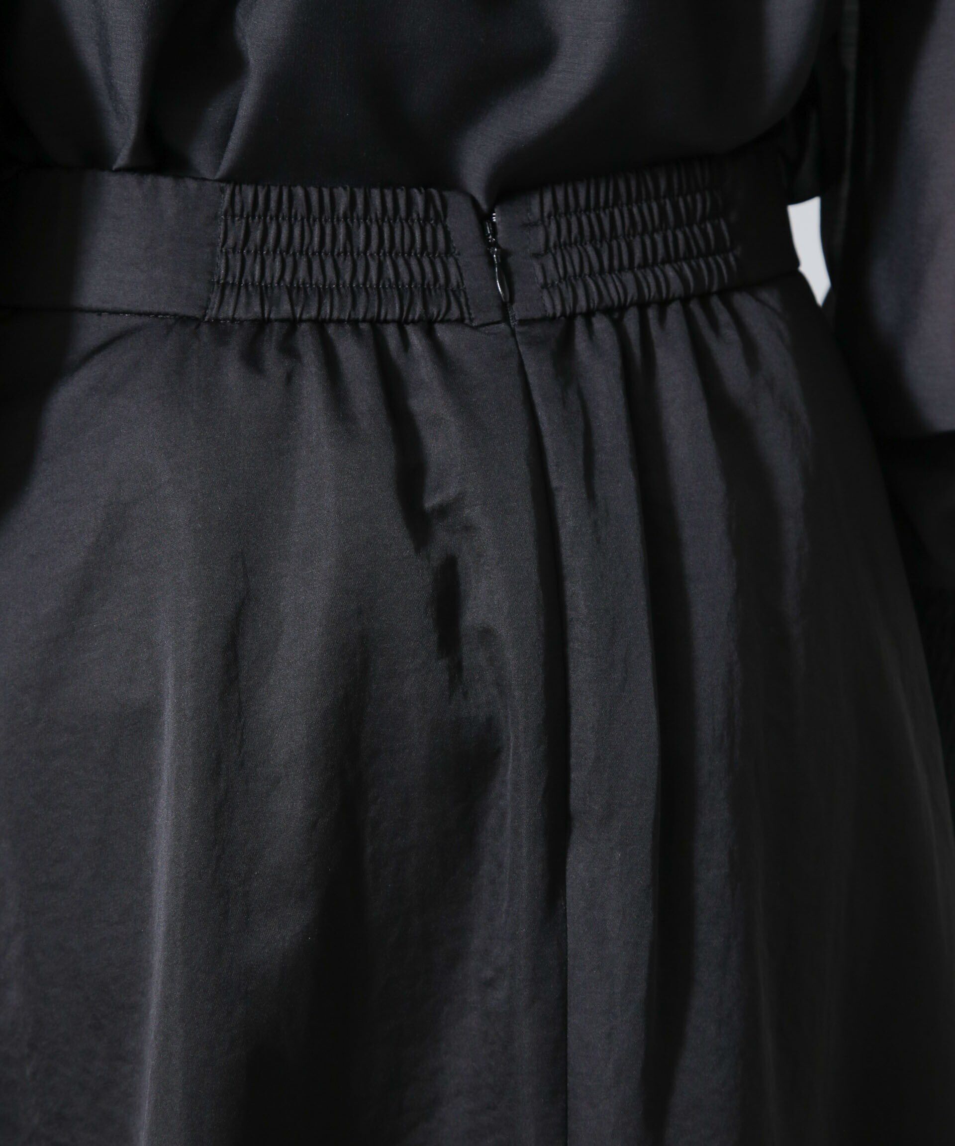 nano･universe「ヴィンテージサテンフレアロングスカート(セットアップ可)」|スカート|