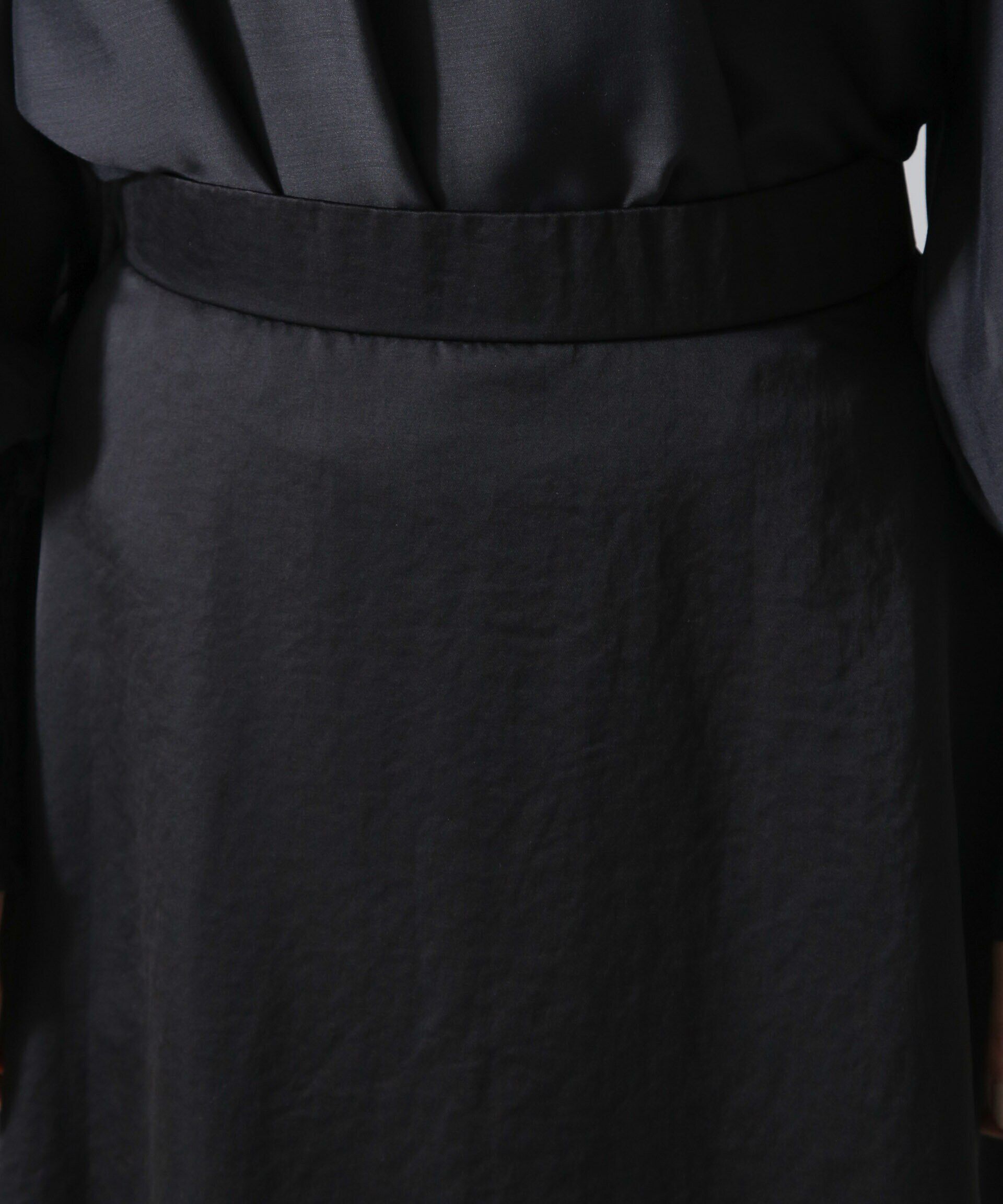 nano･universe「ヴィンテージサテンフレアロングスカート(セットアップ可)」|スカート|