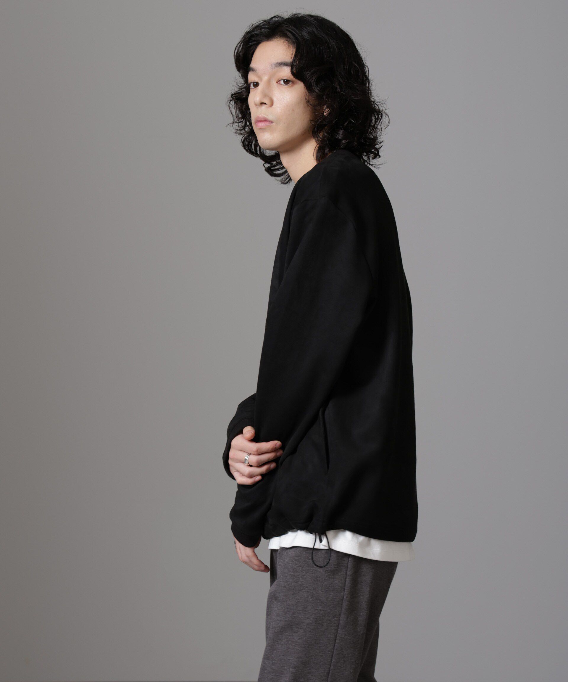 nano･universe「フェイクスエードプルオーバー 長袖」|Tシャツ・カットソー|