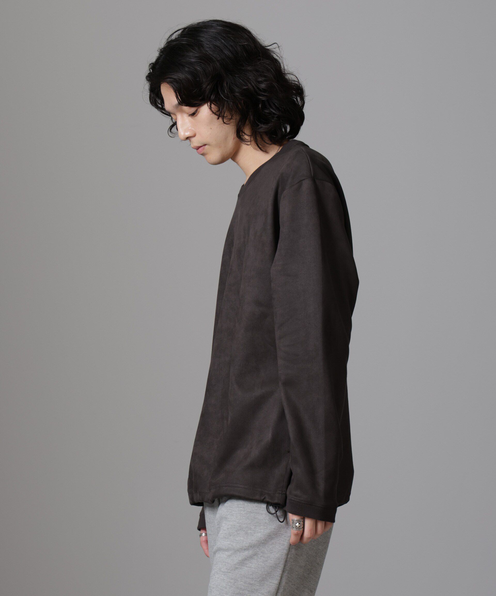 nano･universe「フェイクスエードプルオーバー 長袖」|Tシャツ・カットソー|