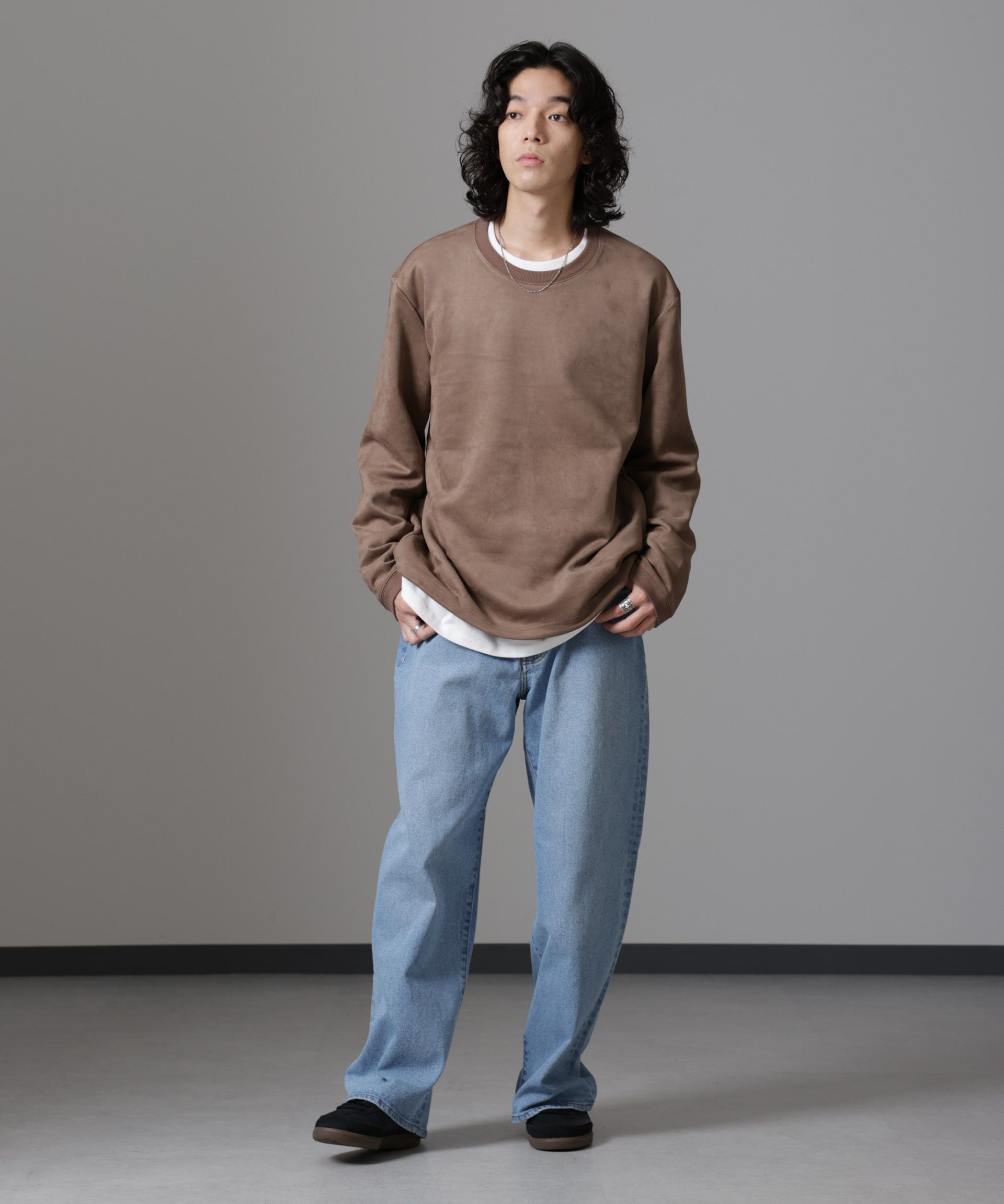 nano･universe「フェイクスエードプルオーバー 長袖」|Tシャツ・カットソー|