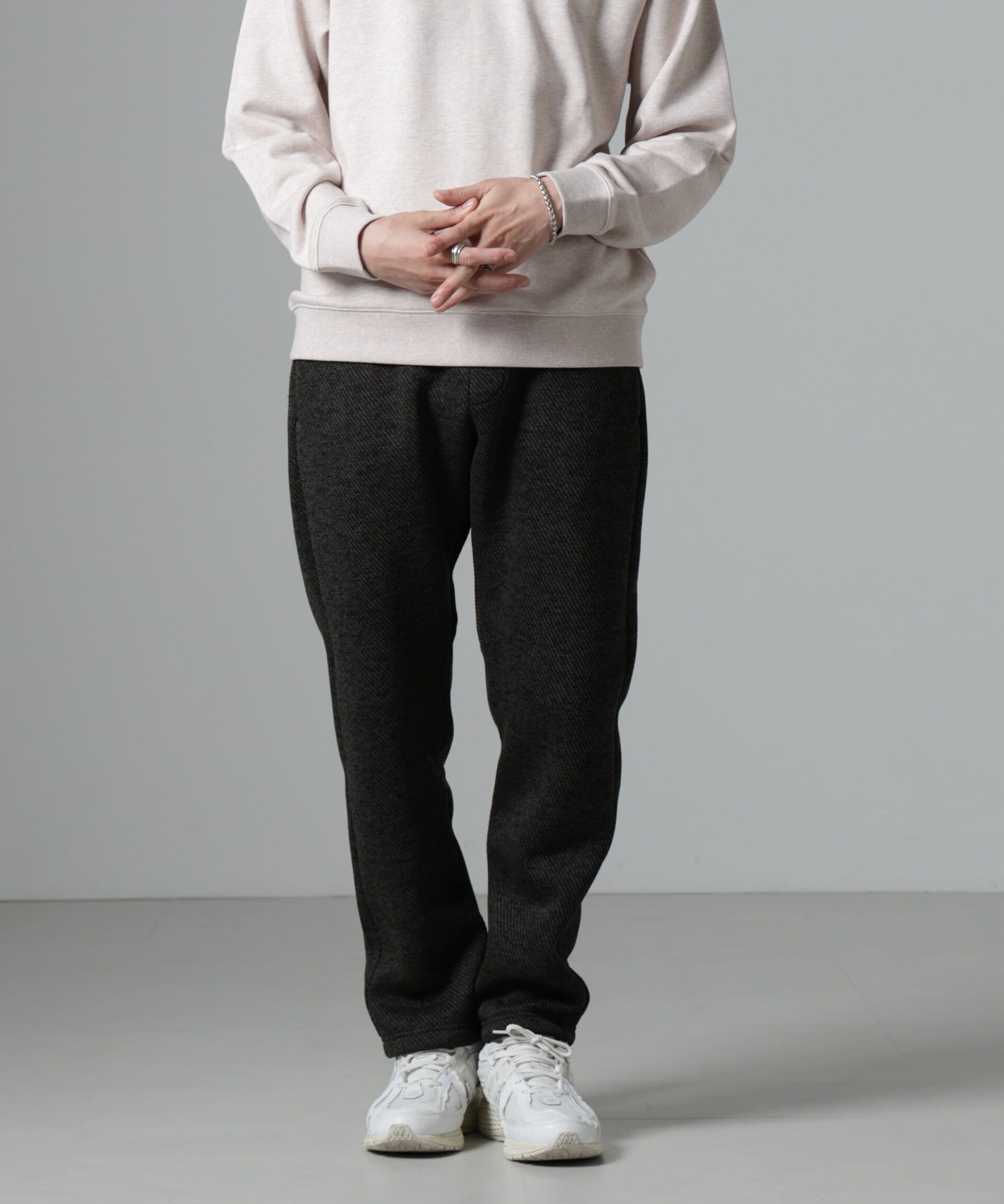 nano･universe「ニットフリースイージーパンツ(セットアップ可)」|チノ|