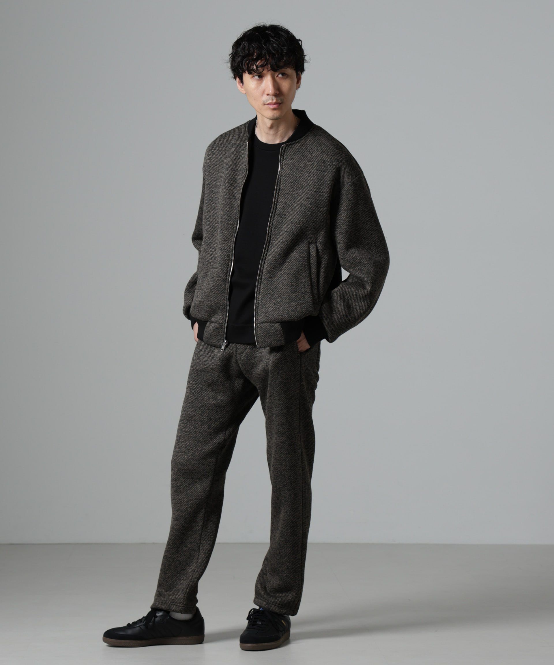 nano･universe「ニットフリースイージーパンツ(セットアップ可)」|チノ|