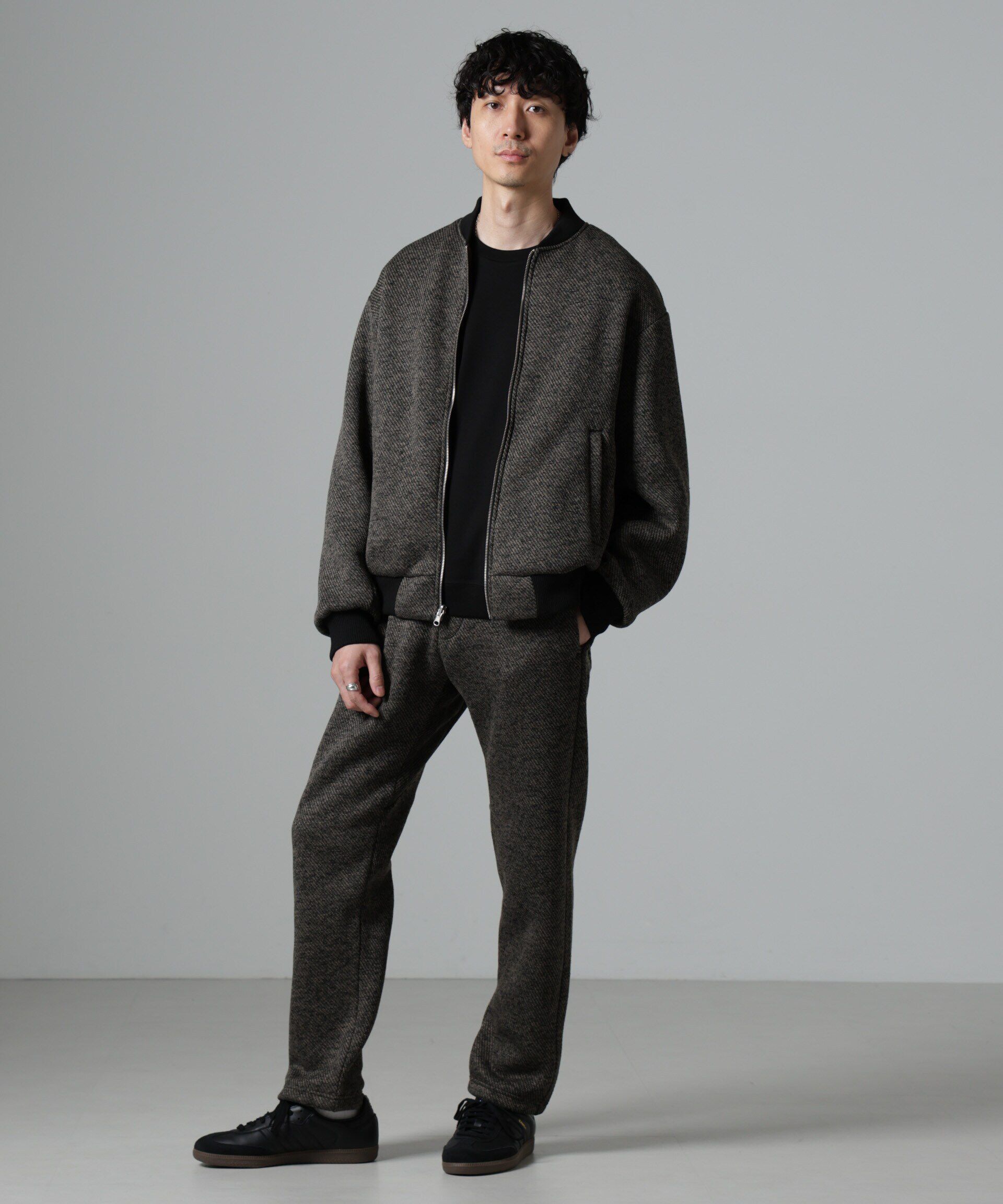 nano･universe「ニットフリースイージーパンツ(セットアップ可)」|チノ|