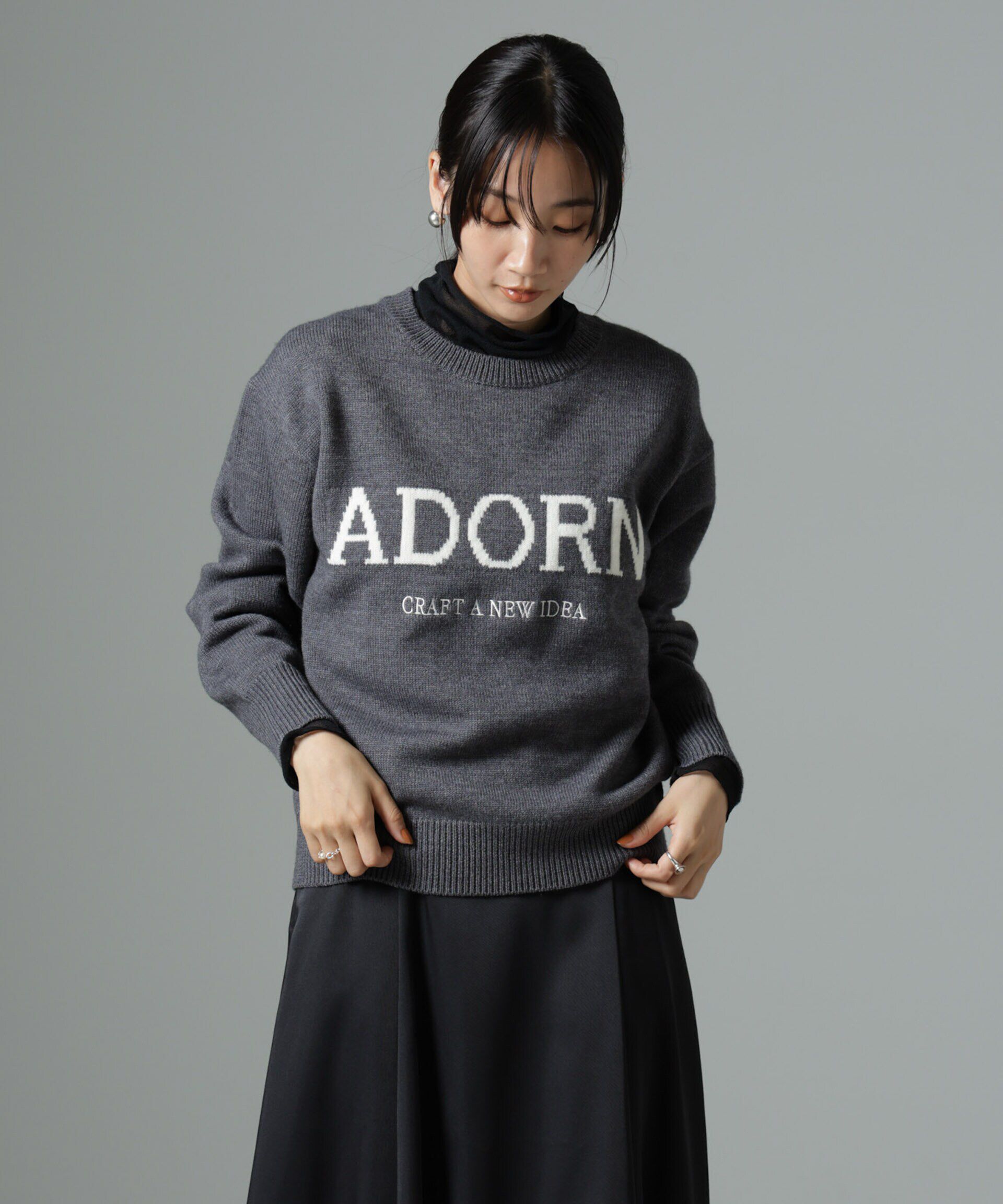 nano･universe「ロゴニットプルオーバー」|ニット・セーター|