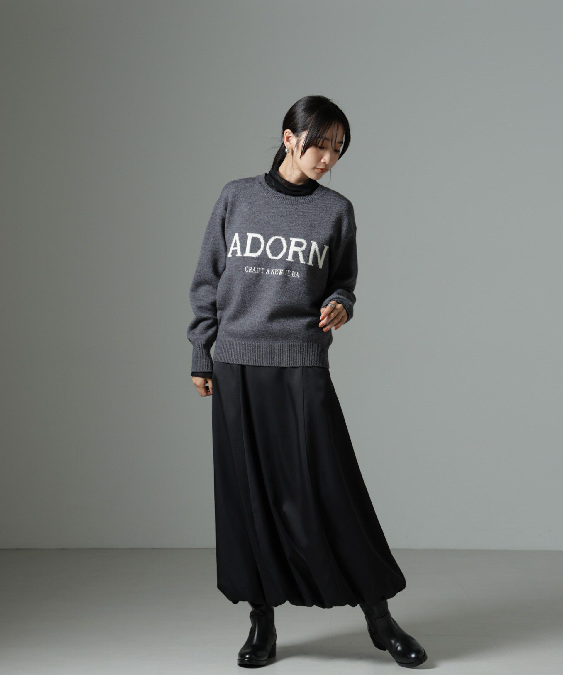 nano･universe「ロゴニットプルオーバー」|ニット・セーター|