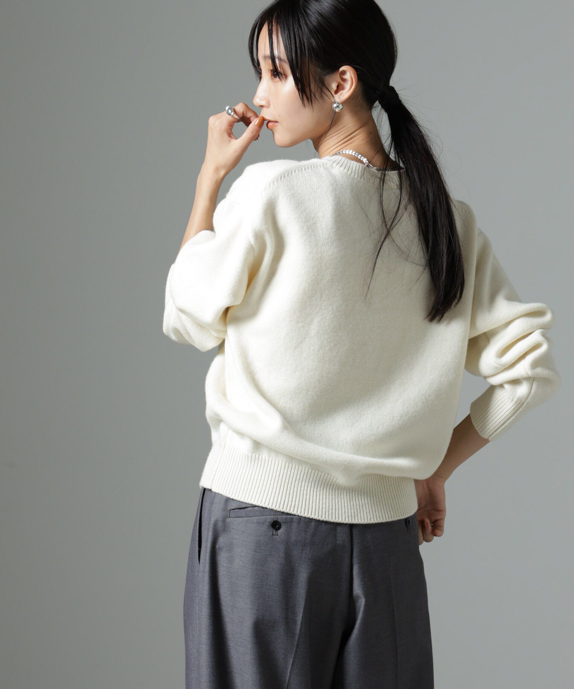 nano･universe「ロゴニットプルオーバー」|ニット・セーター|