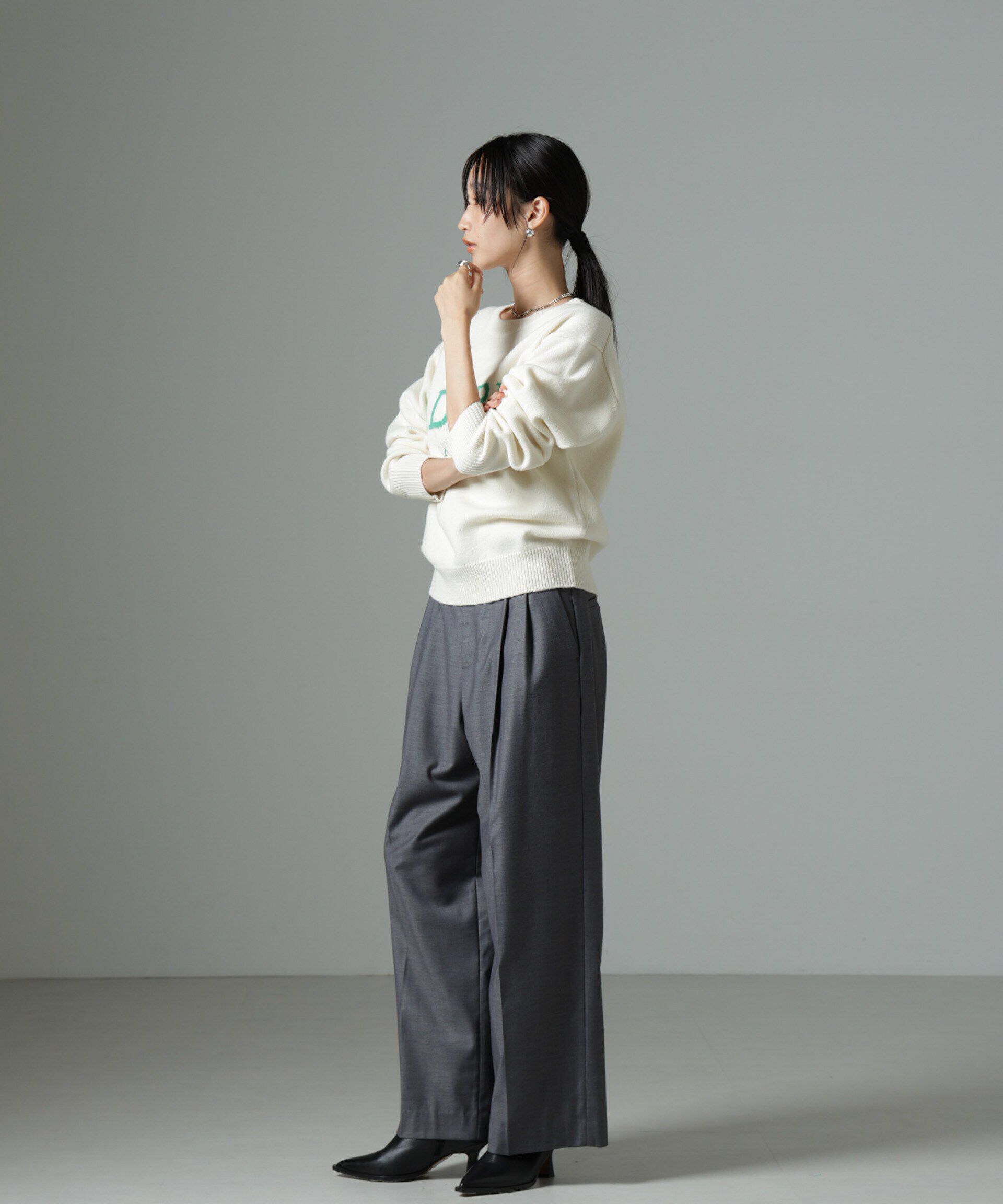 nano･universe「ロゴニットプルオーバー」|ニット・セーター|