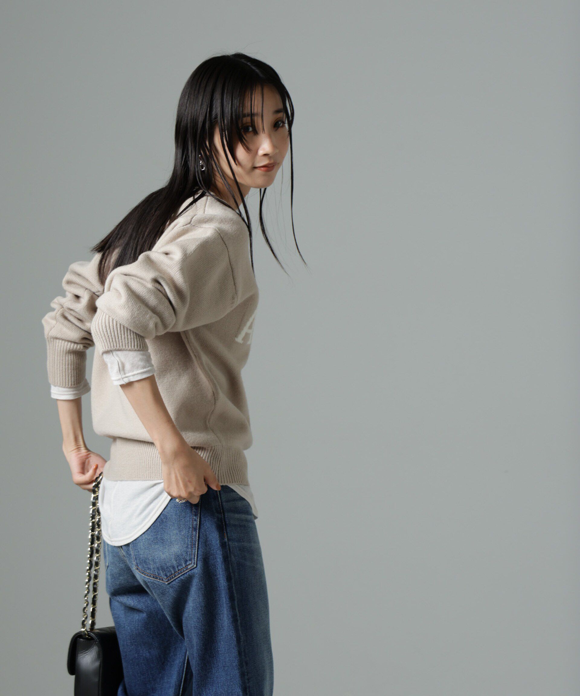 nano･universe「ロゴニットプルオーバー」|ニット・セーター|