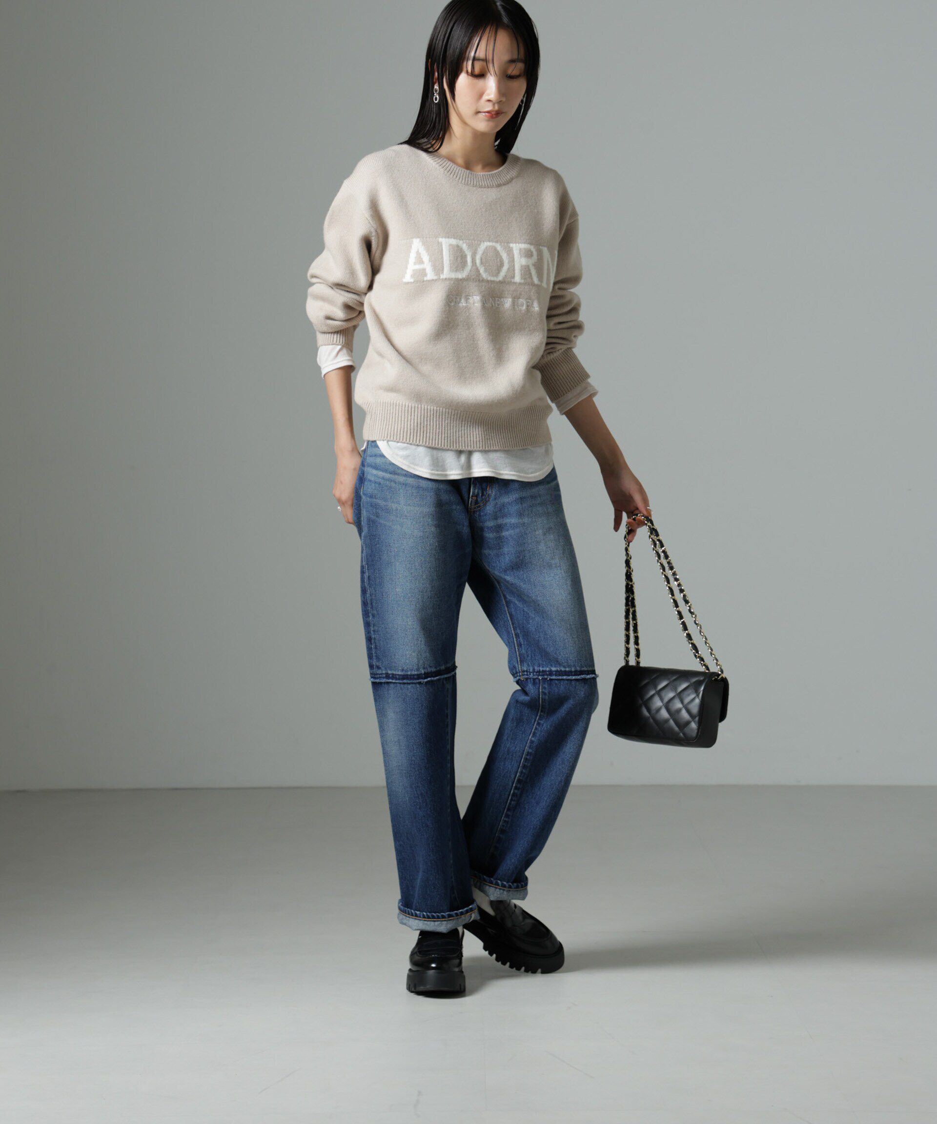 nano･universe「ロゴニットプルオーバー」|ニット・セーター|