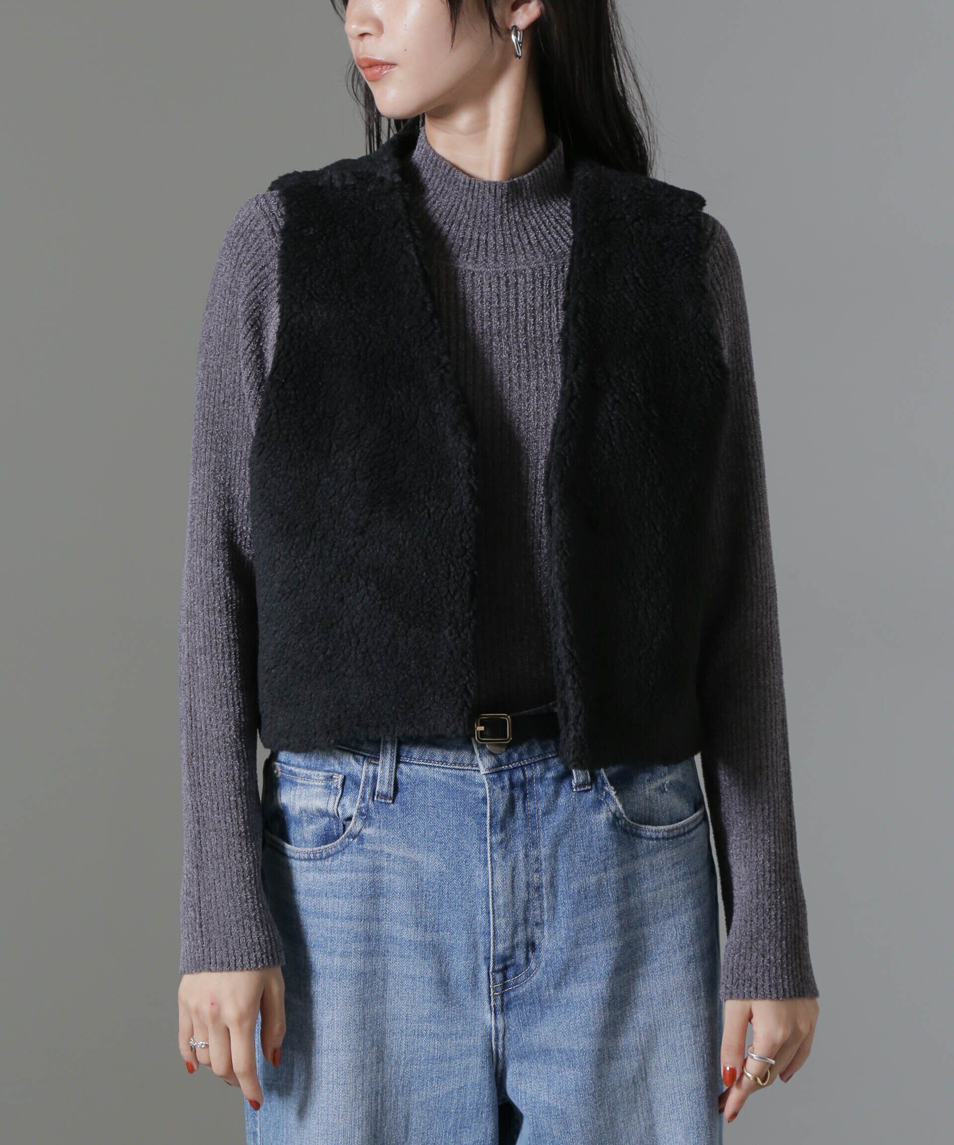 nano･universe「ライトボアクロップドジレ」|テーラードジャケット|