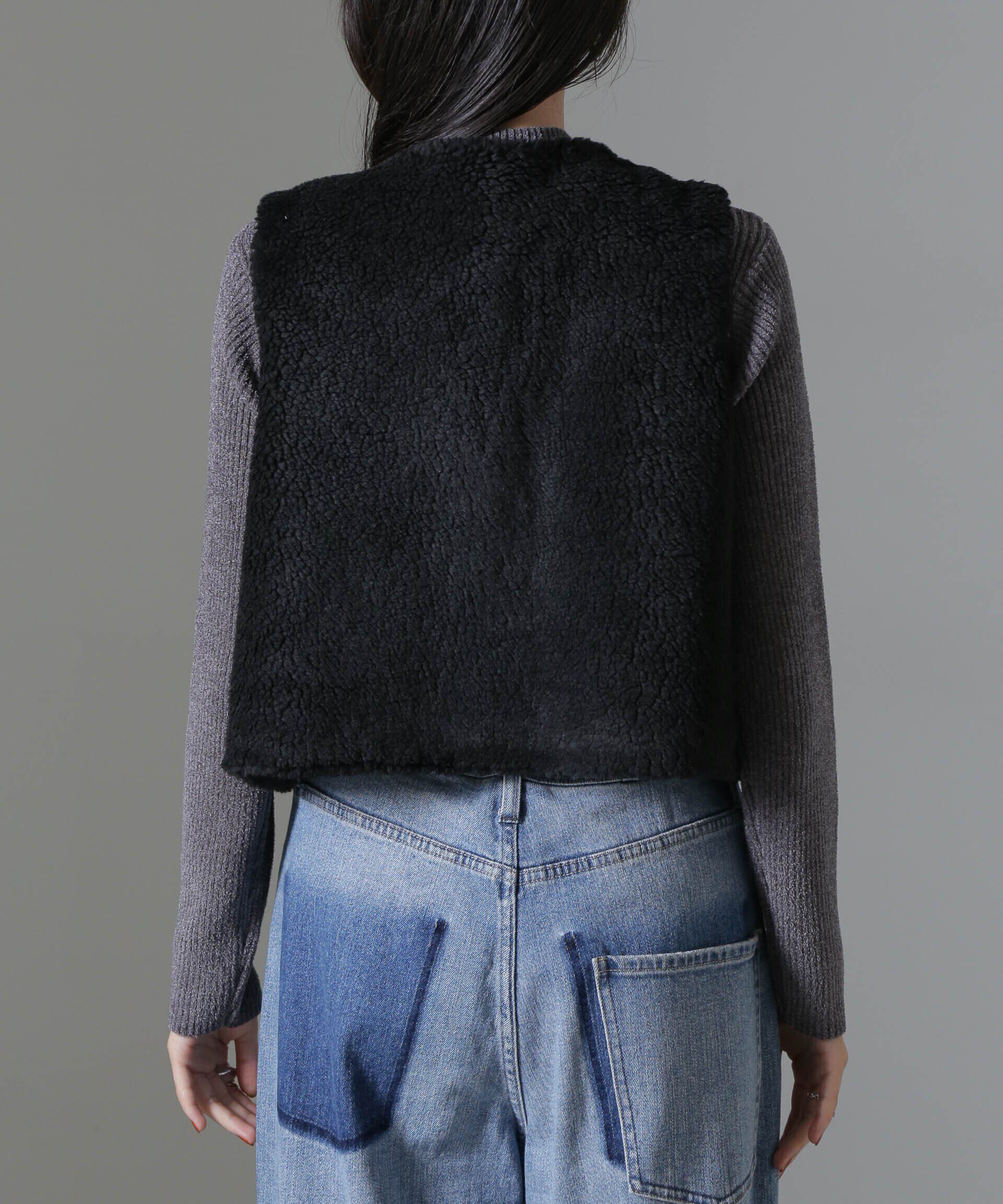 nano･universe「ライトボアクロップドジレ」|テーラードジャケット|