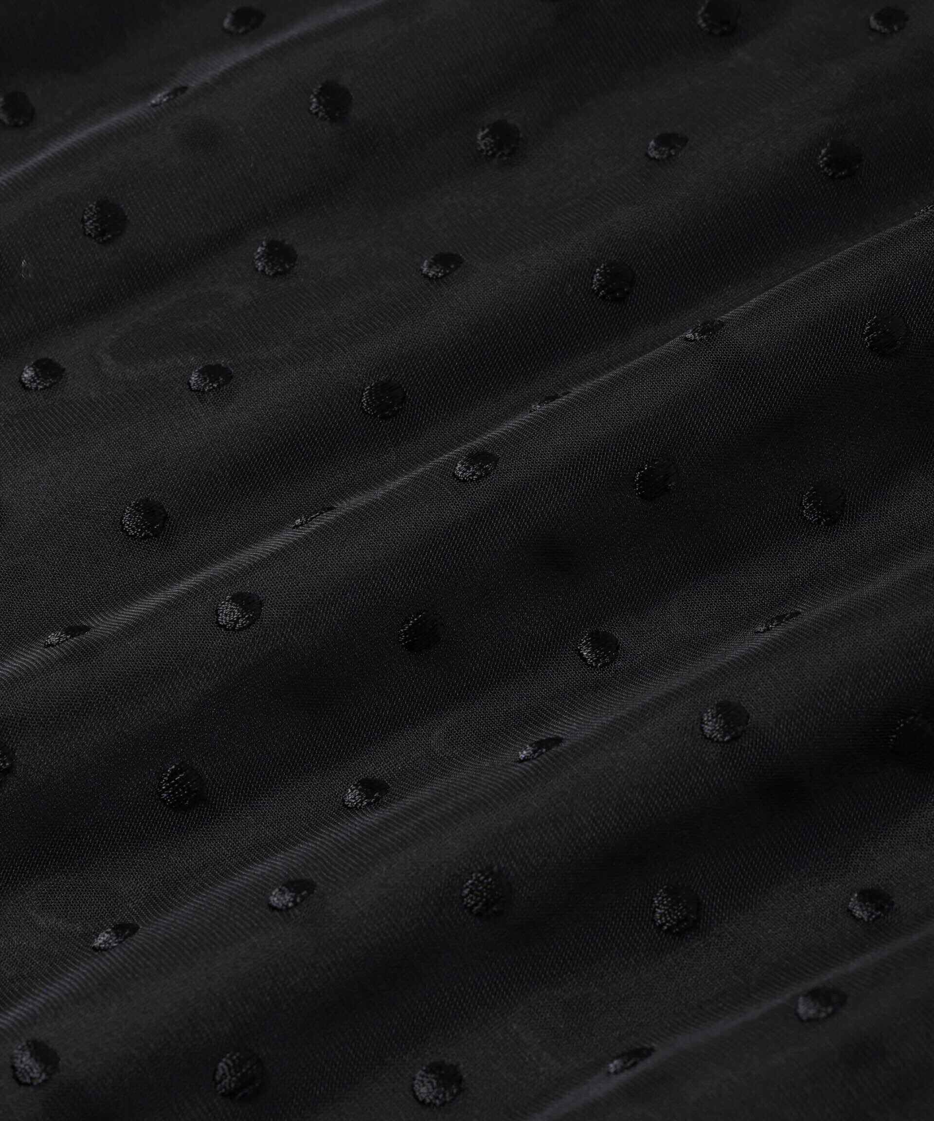 nano･universe「ドット刺繍チュールスリーブワンピース」|ワンピース|