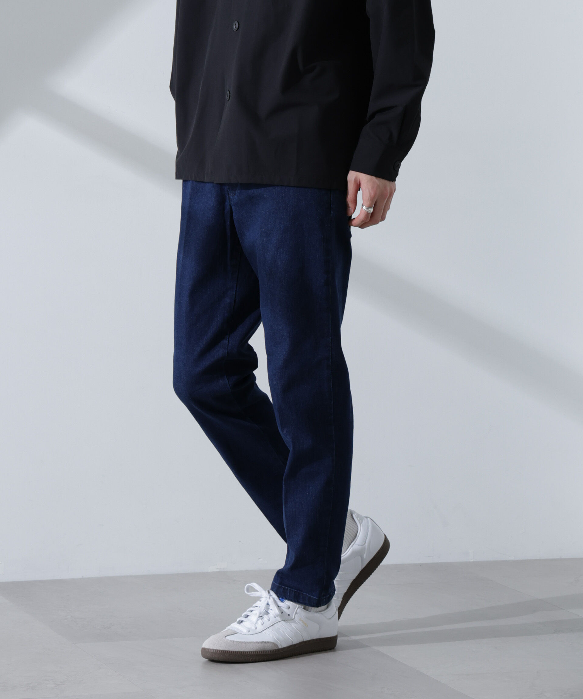 nano･universe「NORMANBROS別注 ストレッチイージーデニム」|チノ|ネイビー