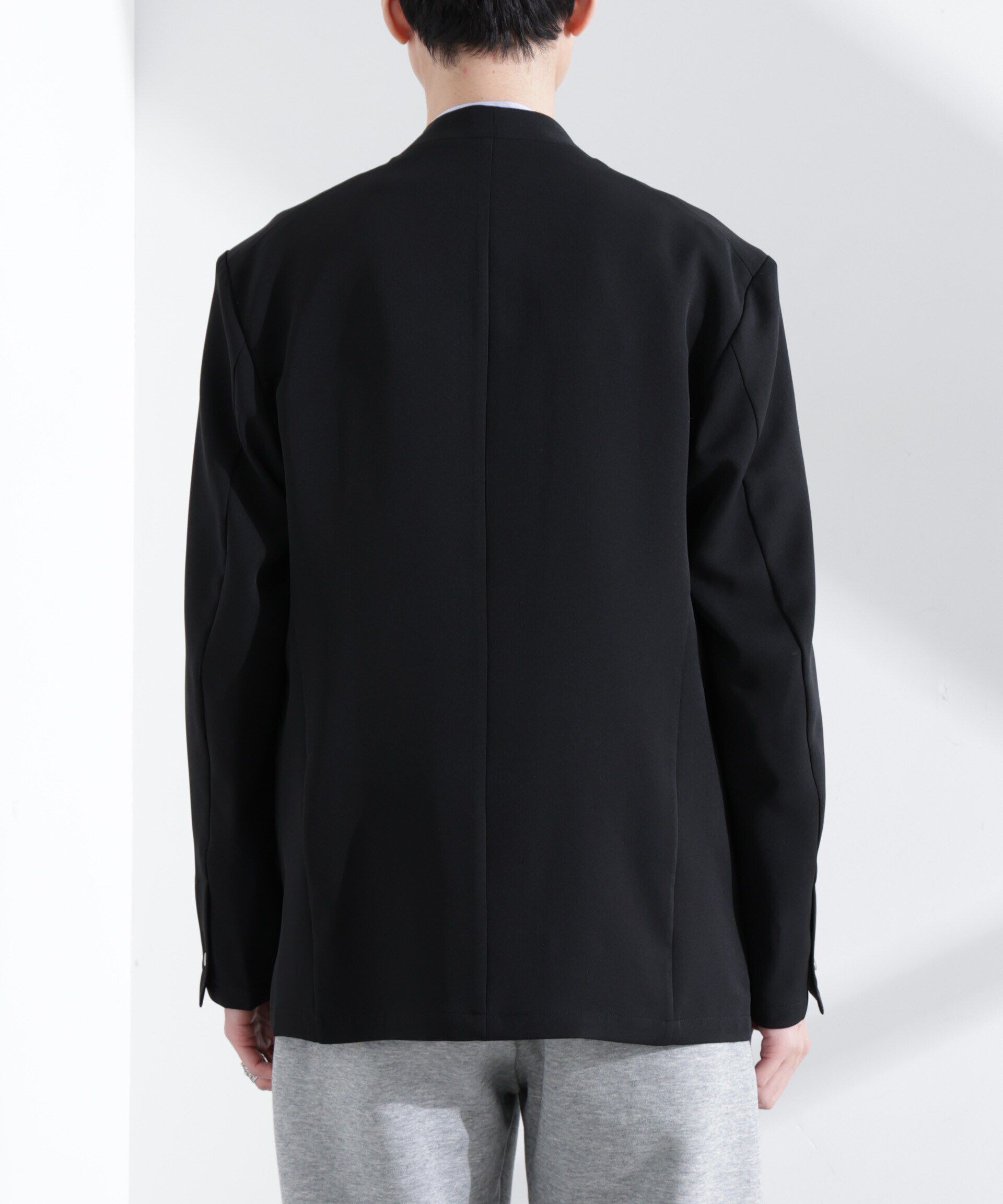 nano･universe「Epoche ノーカラージャケット」|テーラードジャケット|
