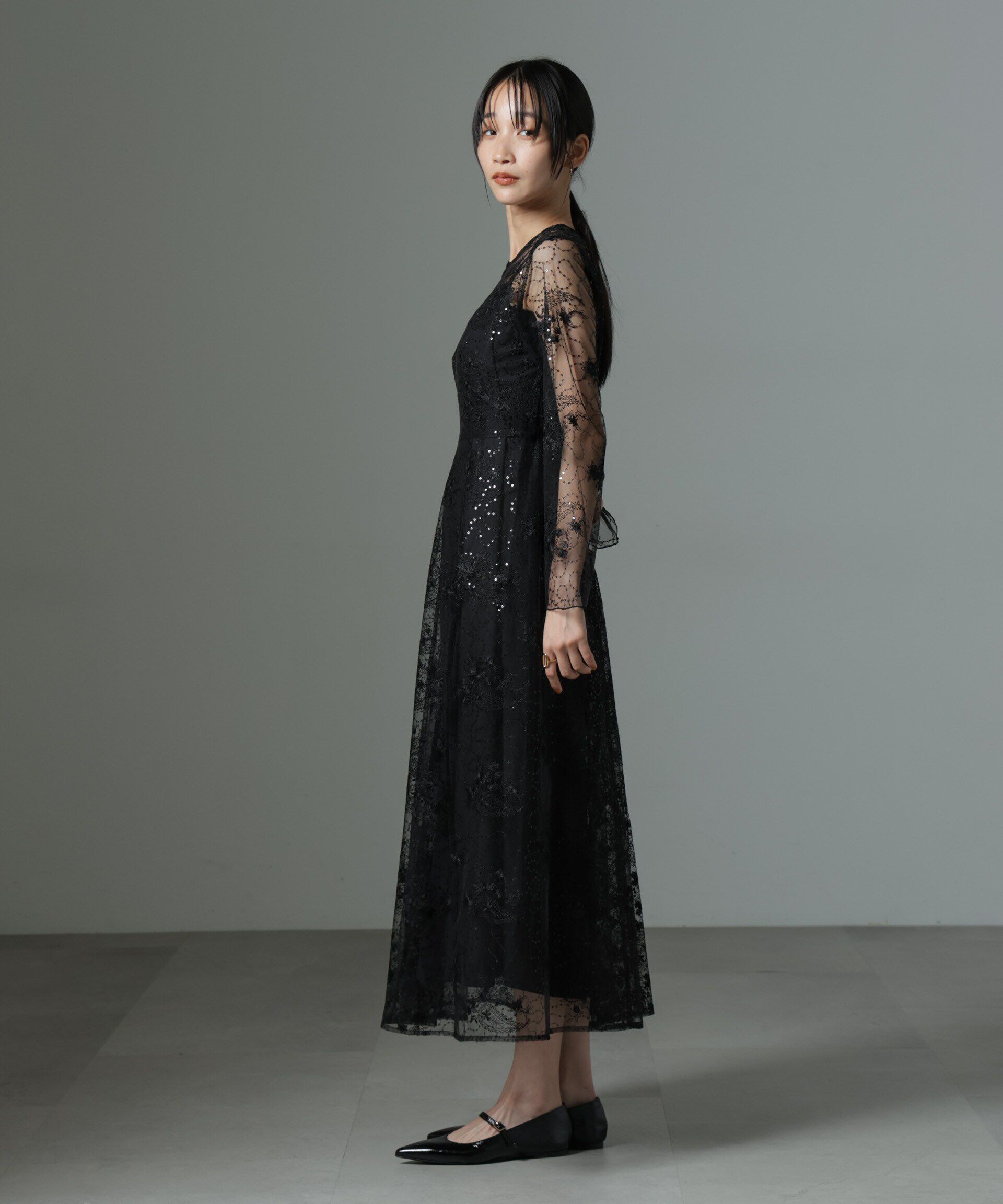 nano･universe「kaene/スパンコールエンブロイダリードレス」|ワンピース|