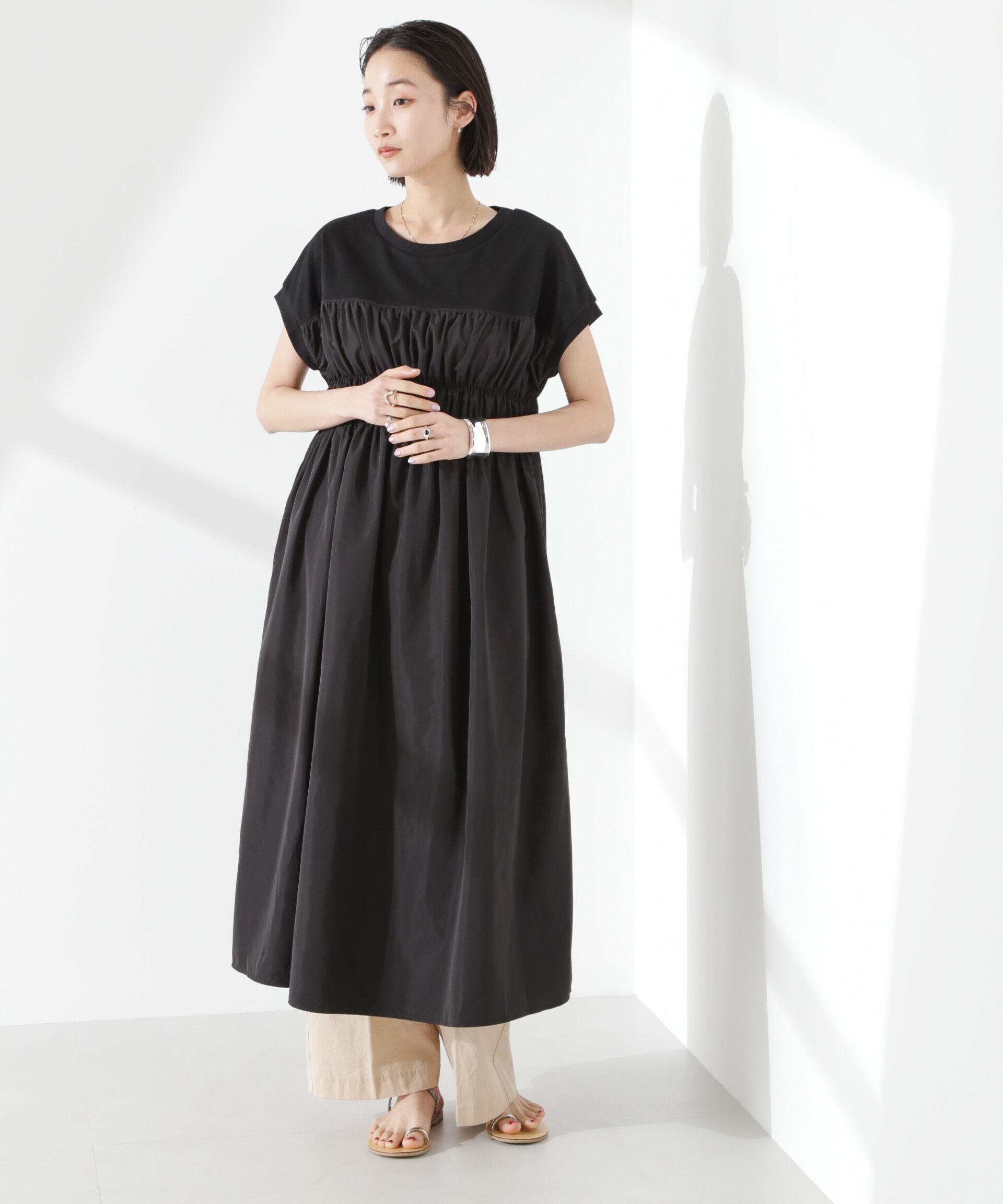 nano･universe「フロントシャーリングドッキングワンピース」|ワンピース|