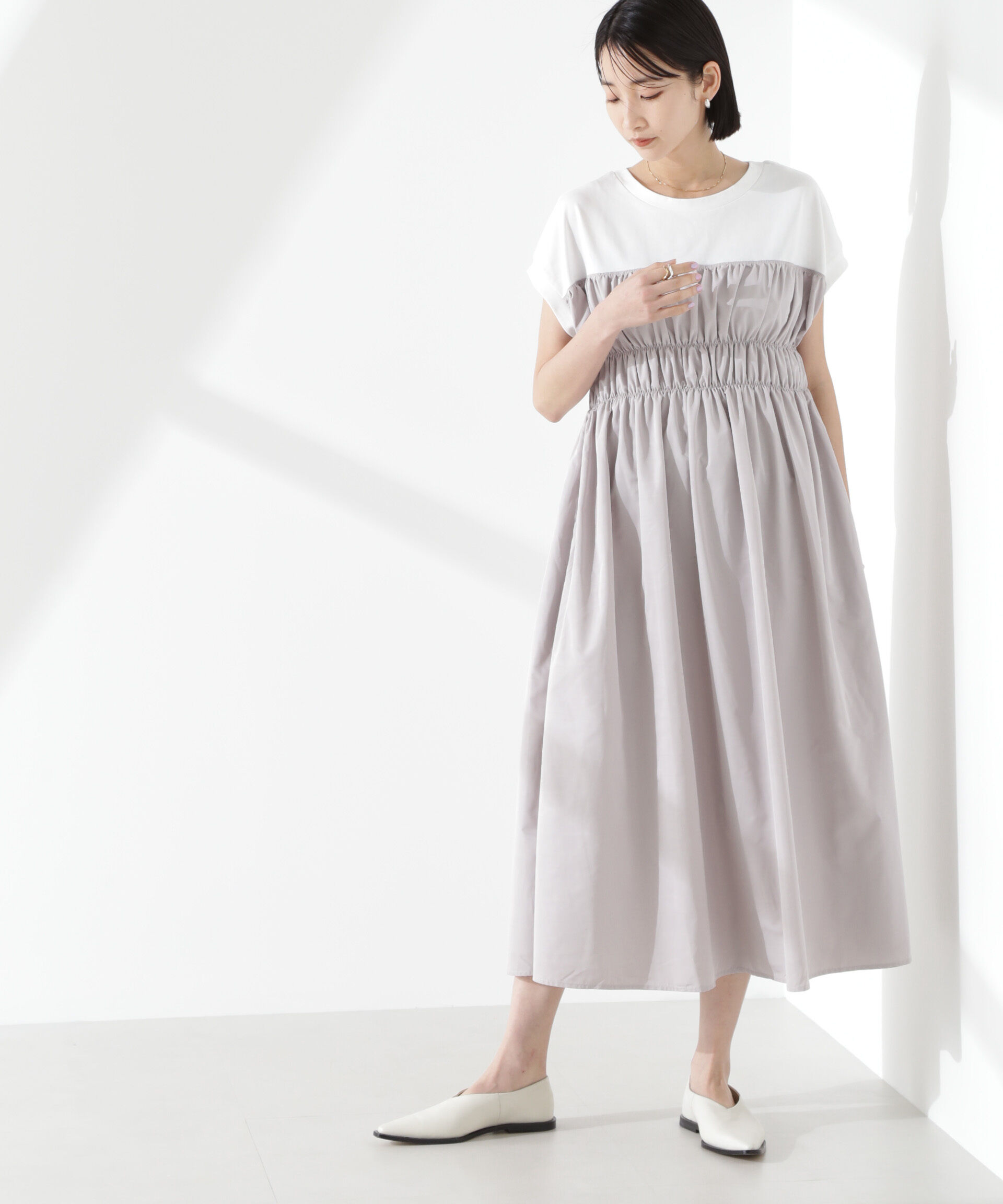 nano･universe「フロントシャーリングドッキングワンピース」|ワンピース|