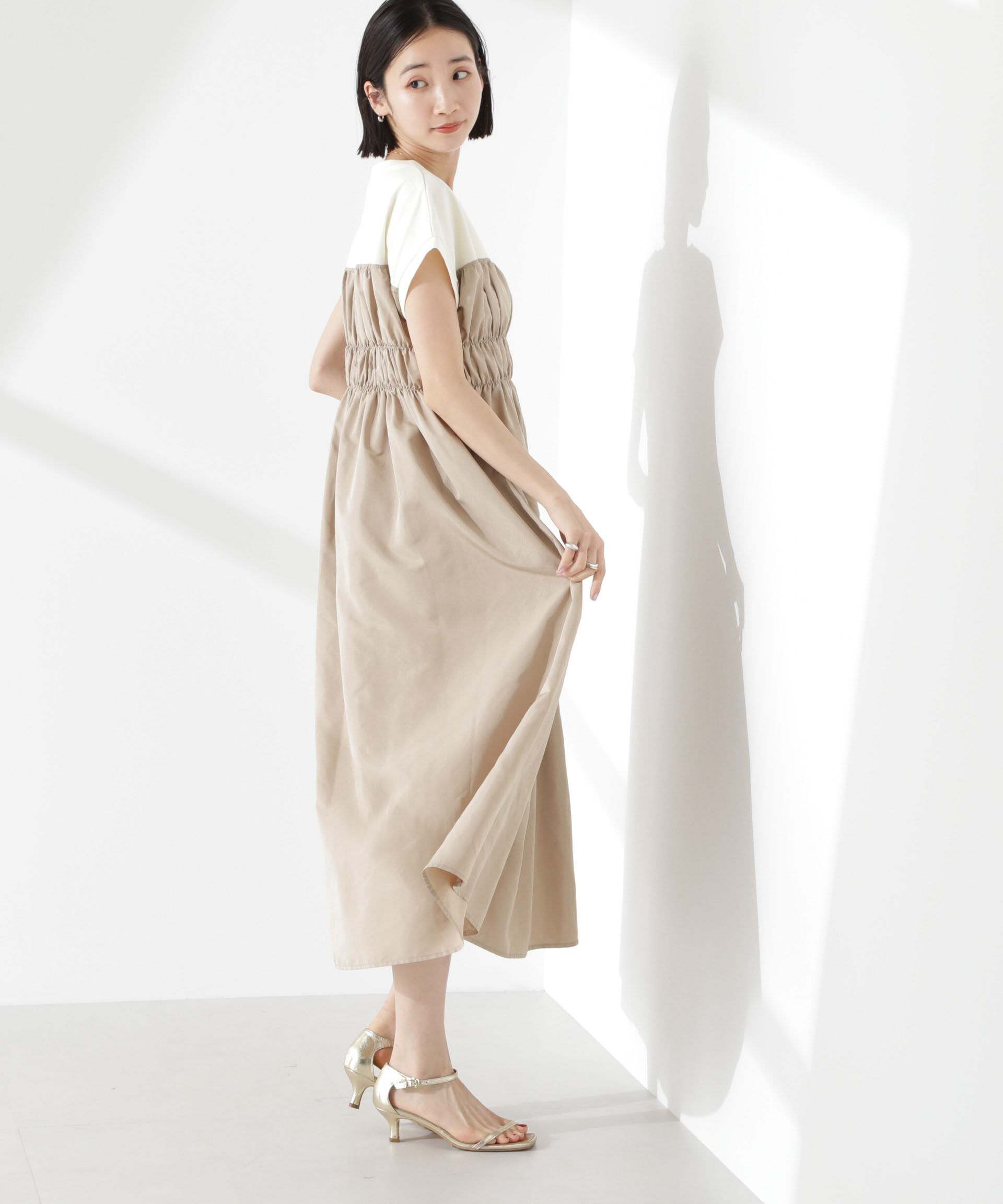 nano･universe「フロントシャーリングドッキングワンピース」|ワンピース|