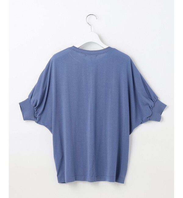 自由区「【カタログ掲載・接触冷感・UVケア・洗える】ドレーピードルマンスリーブ ニットソー」|Tシャツ・カットソー|