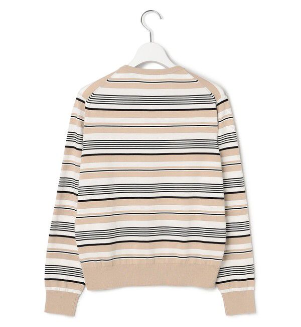 23区「【洗える】プレミアムビオコットン マルチボーダー カーディガン」|カーディガン|