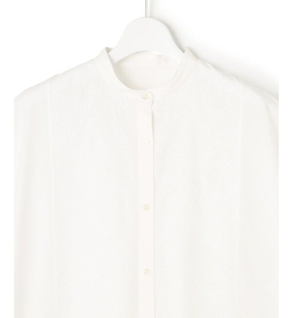 23区「【洗える】エンブロイダリー コンビ ブラウス」|シャツ・ブラウス|