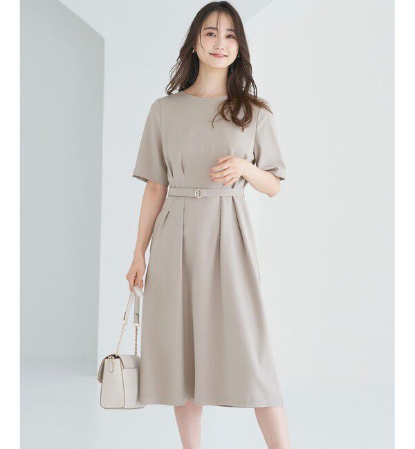 any SiS「【UVカット / 接触冷感 / 吸水速乾】スマートビューティストレッチ ワンピース」|ワンピース|グレージュ