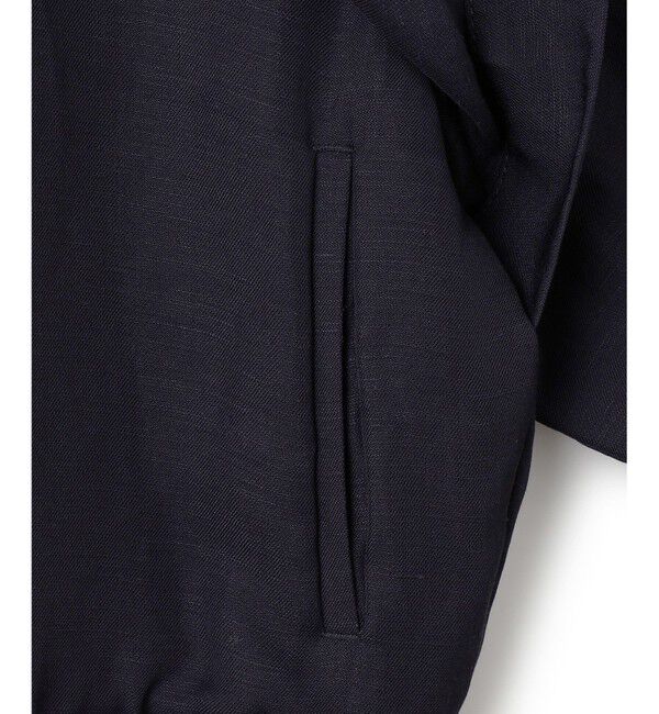 BEIGE,「【洗える】BERNARD / リネンノーカラーラップブルゾン」|ノーカラージャケット|