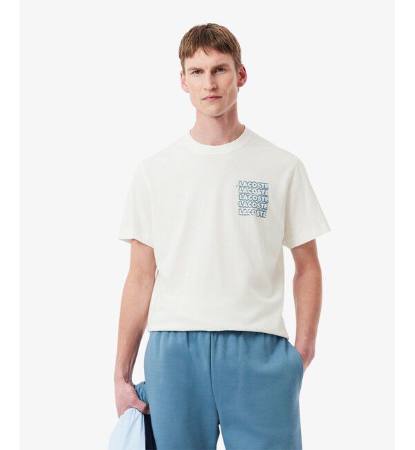 LACOSTE「ステンシルバックプリントTシャツ」|Tシャツ・カットソー|オフホワイト