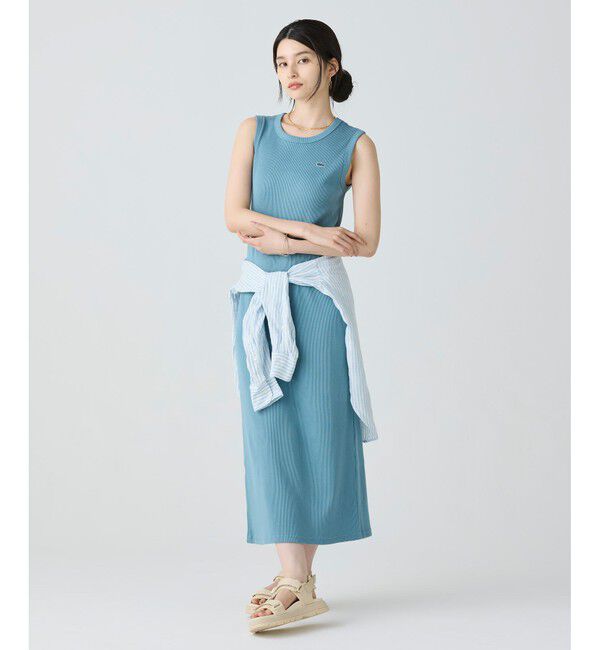 LACOSTE「ノースリーブリブニットドレス」|ワンピース|