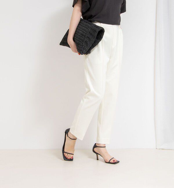 NOLLEY'S「《セットアップ対応》ウォッシャブルニットジョーゼット/ピンヘッドイージースリムパンツ」|その他|