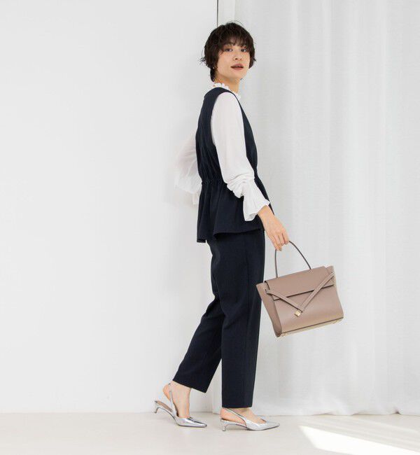 NOLLEY'S「《セットアップ対応》ウォッシャブルニットジョーゼット/ピンヘッドイージースリムパンツ」|その他|