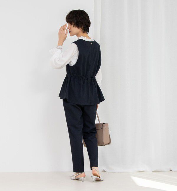 NOLLEY'S「《セットアップ対応》ウォッシャブルニットジョーゼット/ピンヘッドイージースリムパンツ」|その他|