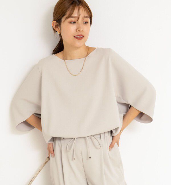 NOLLEY'S「《セットアップ対応》ツイルコクーンブラウス」|シャツ・ブラウス|
